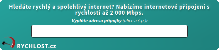 Rychlost.cz - poptávka připojení